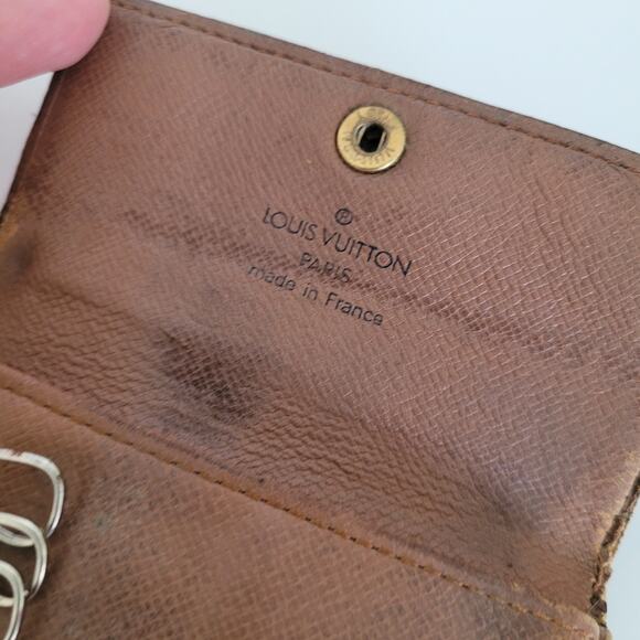 Authentic Louis Vuitton Monogram Multicles 6 Key Hooks Case Brown Small Good - Picture 4 of 10